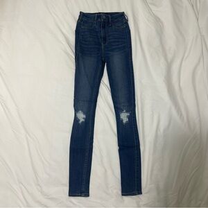 hollister high-rise ripped jeans